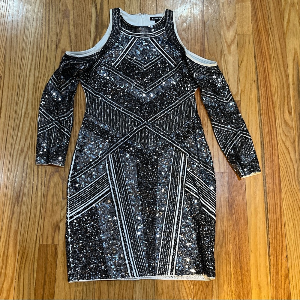Express aztec sequin dress Homecoming Prom Cocktail M
